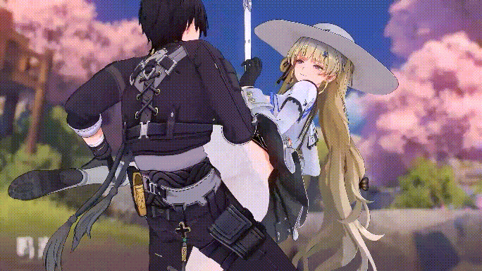 [MMD] fengyunmomo 12月鸣潮白丝裤袜菲比 1080p 有CV [279m/度U夸迅]-1.gif