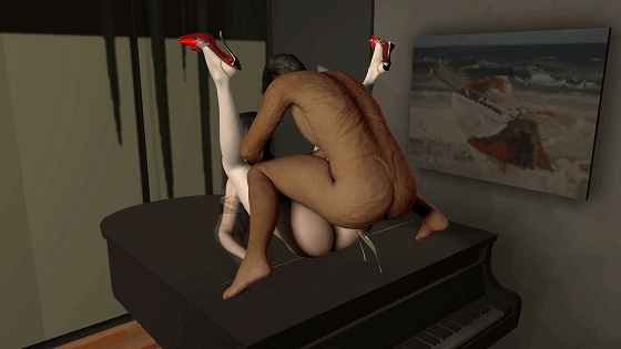 [3D/NTR/VAM] 牛头人爱好者:白富美母猪受难记-钢琴色鬼 [3G]-4.gif