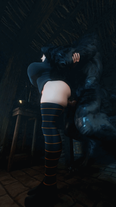 [3D/无修/CV] AzureLotus 2月新作:玛莉卡+寂静岭护士+梅菲斯 性感御姐异种巨根后入骑乘爆肏 [402M]-4.gif